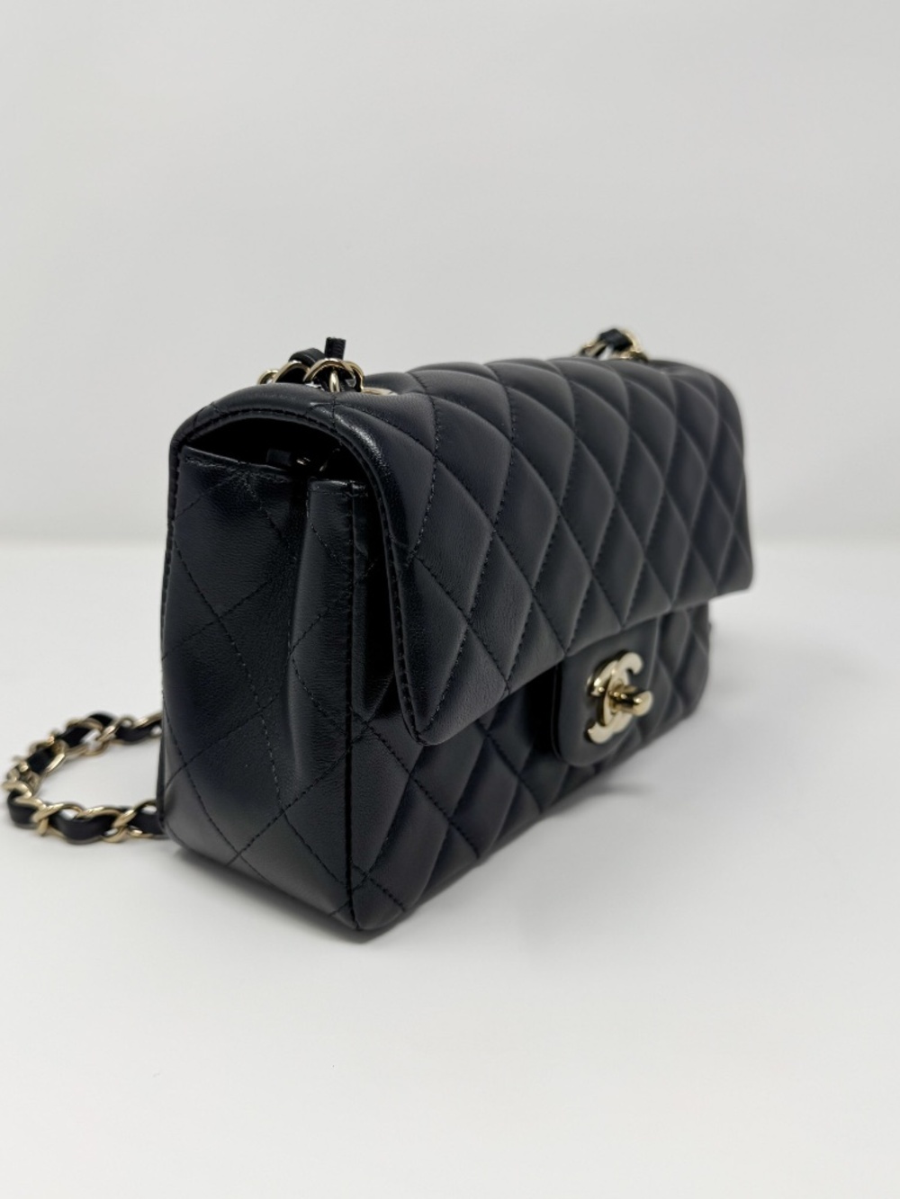 Chanel Lambskin Mini Rectangular Classic Flap Black - Picture 3 of 12